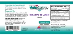 Label for Prima Una de Gato II Liquid