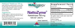 Label for NattoZyme Nattokinase 100 mg