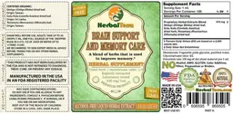 Label for Brain Support and Memory Care Alcohol Free