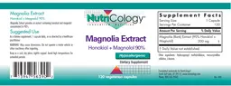 Label for Magnolia Extract Honokiol + Magnolol 90%