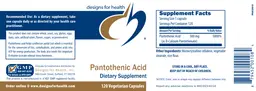 Label for Pantothenic Acid