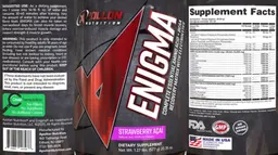 Label for Enigma Strawberry Acai