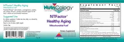 Label for NTFactor Healthy Aging Mitochondrial Fuel