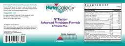 Label for NTFactor Advanced Physicians Formula
