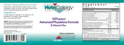 Label for NTFactor Advanced Physicians Formula