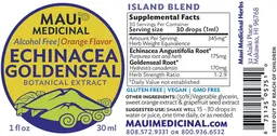 Label for Echinacea Goldenseal Orange Flavor