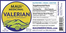 Label for Valerian 450 mg
