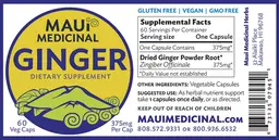 Label for Ginger 375 mg