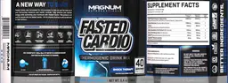 Label for Fasted Cardio Electric Blue Gummy Flavor