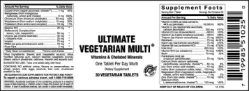 Label for Ultimate Vegetarian Multi
