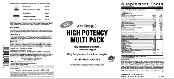 Label for High Potency Multi Pack