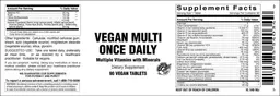 Label for Vegan Multi Once Daily