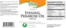 Label for Evening Primrose Oil 1300 mg