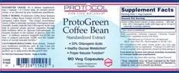 Label for ProtoGreen Coffee Bean