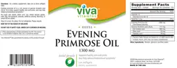 Label for Evening Primrose Oil 1300 mg