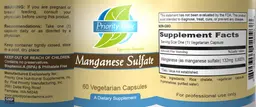 Label for Manganese Sulfate