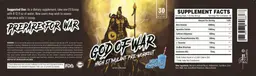 Label for God of War Blue Candy Slush