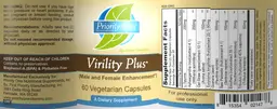 Label for Virility Plus