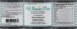 Label for All-Basic-Plus 750 Milligrams