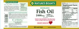 Label for Fish Oil 2400 mg