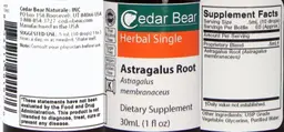 Label for Astragalus Root