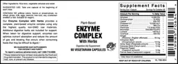 Label for Enzyme Complex With Herbs
