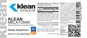 Klean Melatonin Natural Raspberry Lemona
