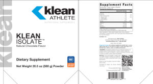Klean Isolate Natural Chocolate Flavor