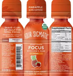 Label for Adaptogen Focus with Lion's Mane Pineapple + Lime