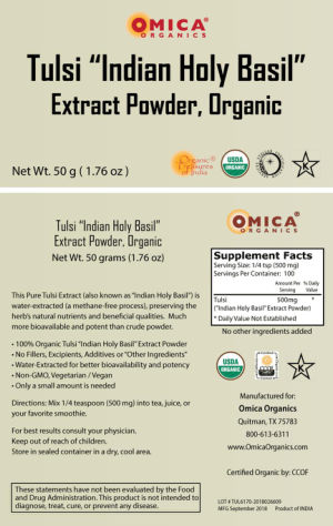 Tulsi "Indian Holy Basil" Extract Powder