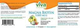 Label for Magna Biotin 5,000 mcg