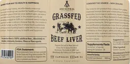 Label for Grassfed Beef Liver