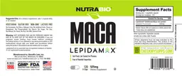 Label for Maca Lepidamax 525 mg