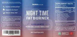 Label for Night Time Fat Burner