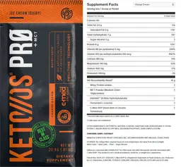 Label for Pro + MCT Orange Dream