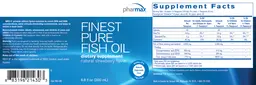 Label for Finest Pure Fish Oil Natural Strawberry Flavor