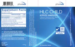 Label for HLC Child Natural Blackcurrent Flavor