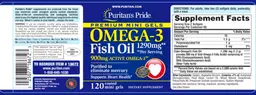 Label for Omega-3 Fish Oil 1290 mg