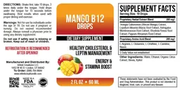 Label for Mango B12 Drops