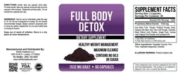 Label for Full Body Detox