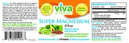 Label for Super Magnesium 375 mg
