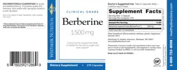 Label for Clinical Grade Berberine 1,500 mg