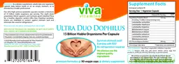 Label for Ultra Duo Dophilus