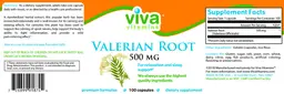 Label for Valerian Root 500 mg