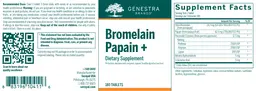Label for Bromelain Papain +