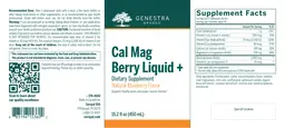 Label for Cal Mag Berry Liquid + Natural Blueberry Flavor