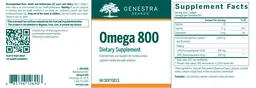 Label for Omega 800