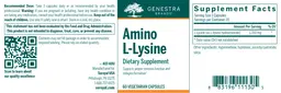 Label for Amino L-Lysine