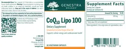 Label for CoQ10 Lipo 100