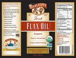 Label for Fresh Flax Oil